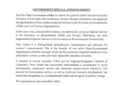 GOVERNMENT SPECIAL ANNOUNCEMENT