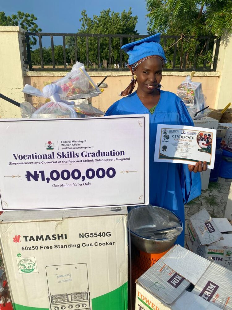 FG PRESENT GRANTS, EMPOWERMENT KITS TO GRADUATING CHIBOK GIRLS
